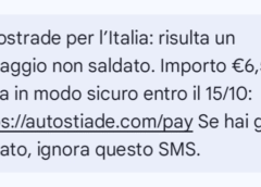 In corso uno smishing ai danni di Autostrade per l&rsquo;Italia