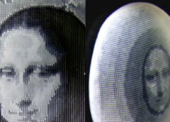 La Gioconda stampata su una pelle sintetica intelligente, ispirata a quella del polpo