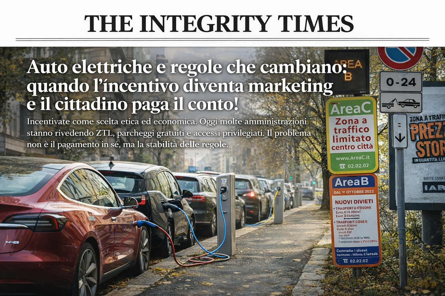 Auto elettriche e regole che cambiano: quando l’incentivo diventa marketing e il cittadino paga il conto !