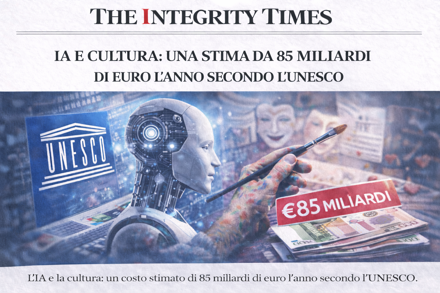 L’IA e la cultura: un costo stimato di 85 miliardi di euro l’anno secondo l’UNESCO. Perché conta davvero