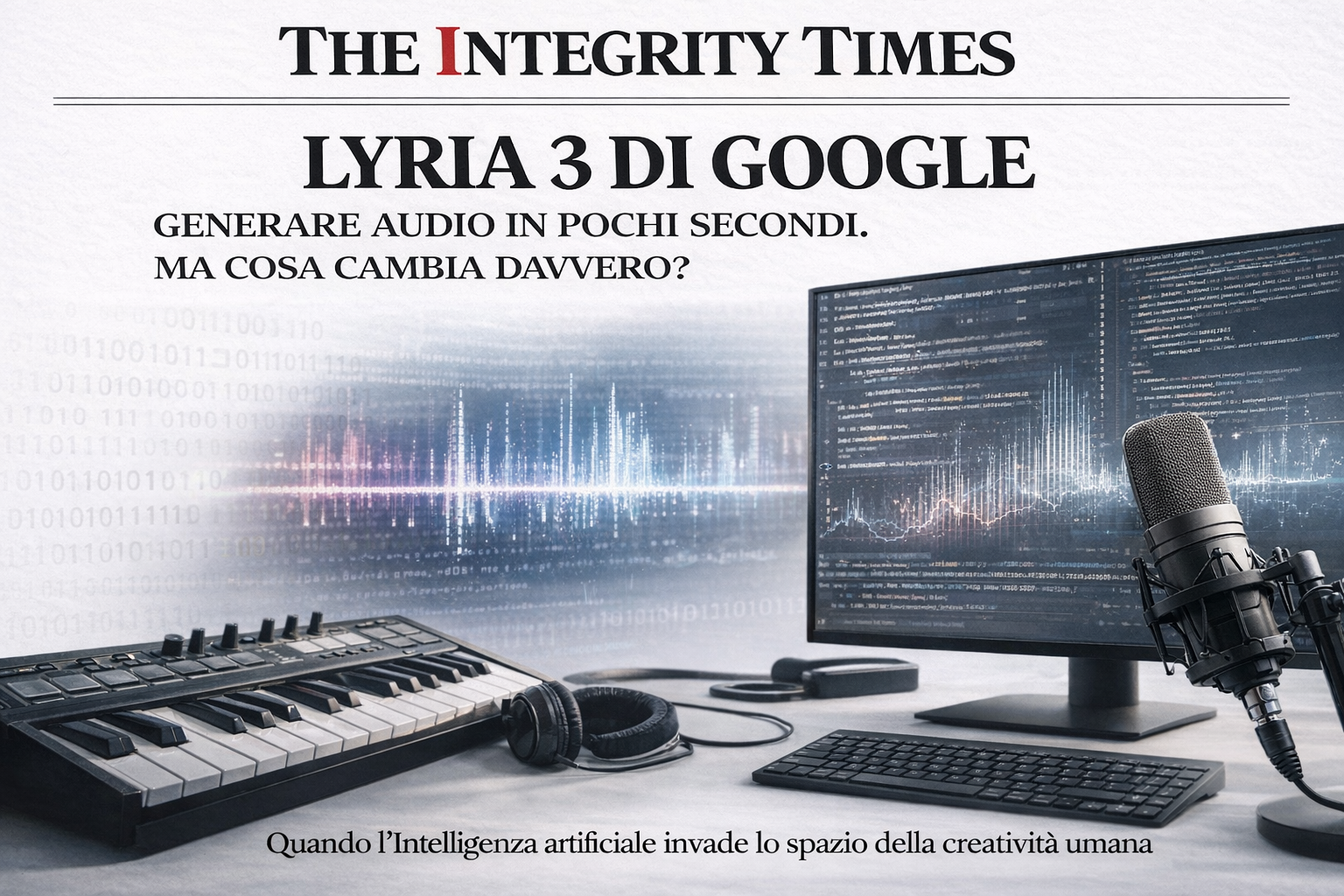 LYRIA 3 di Google: generare audio in pochi secondi. Ma cosa cambia davvero?