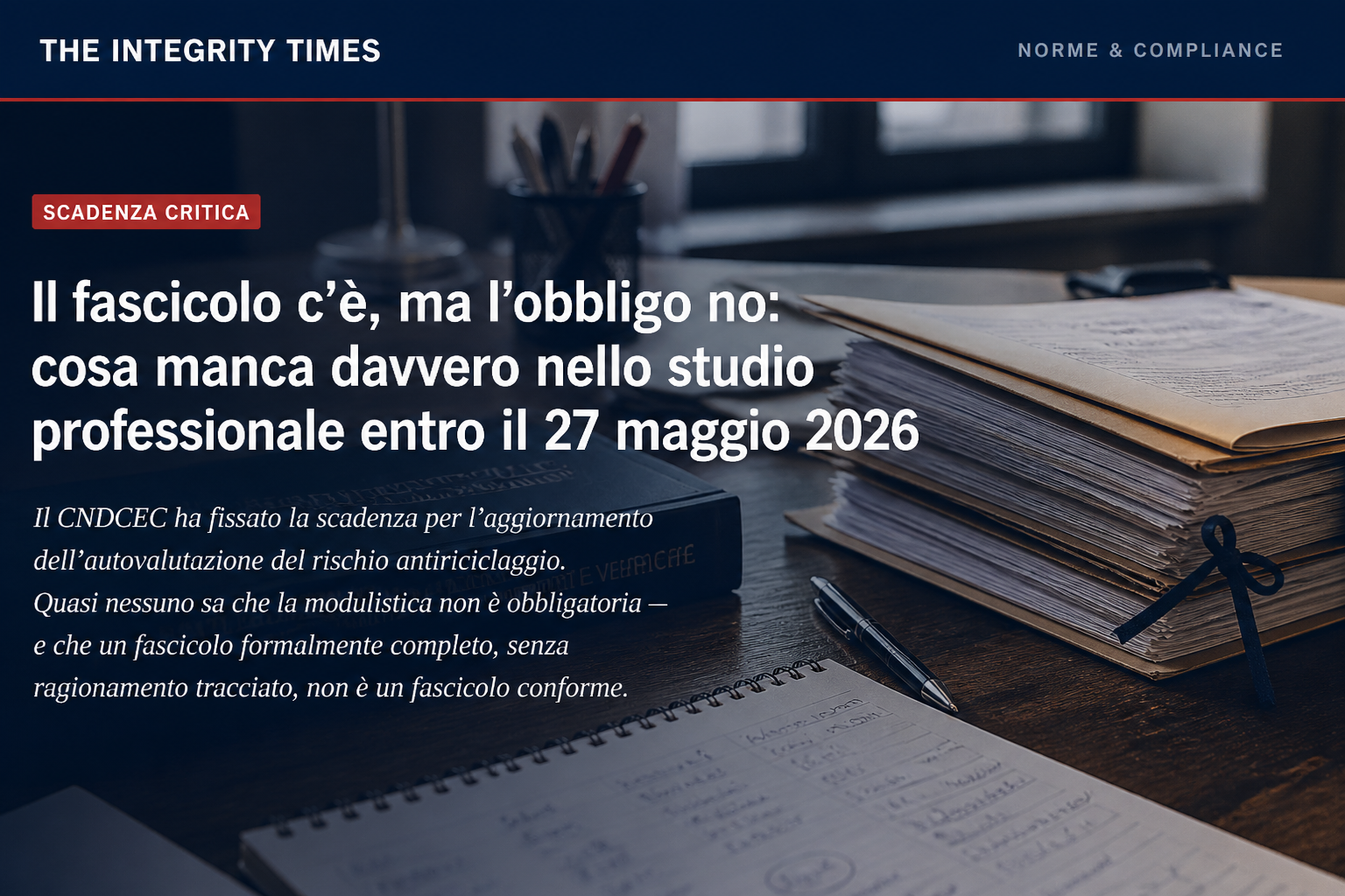 Autovalutazione del rischio antiriciclaggio
